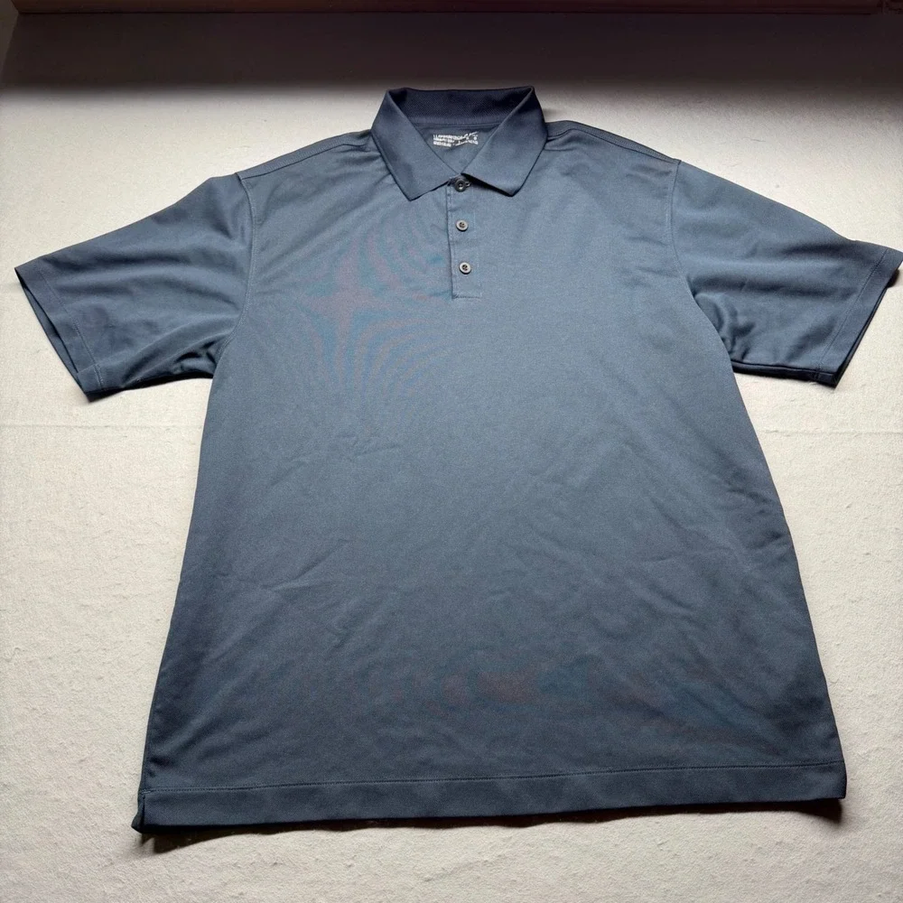 Nike Golf Polo Mens Large Grey Nike Fit DRY Short Sleeve Performance Athletic